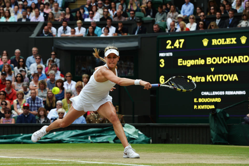 Von da an eine Tennis-Nachwuchshoffnung: Eugenie Bouchard 2014 in Wimbledon. (Bild: Getty Images)