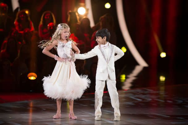 PHOTO: Akash Vukoti dances with Kamri Peterson, while filming an episode of 'Dancing with the Stars: Juniors,' that aired in Oct. 7, 2018. (Eric McCandless/ABC)