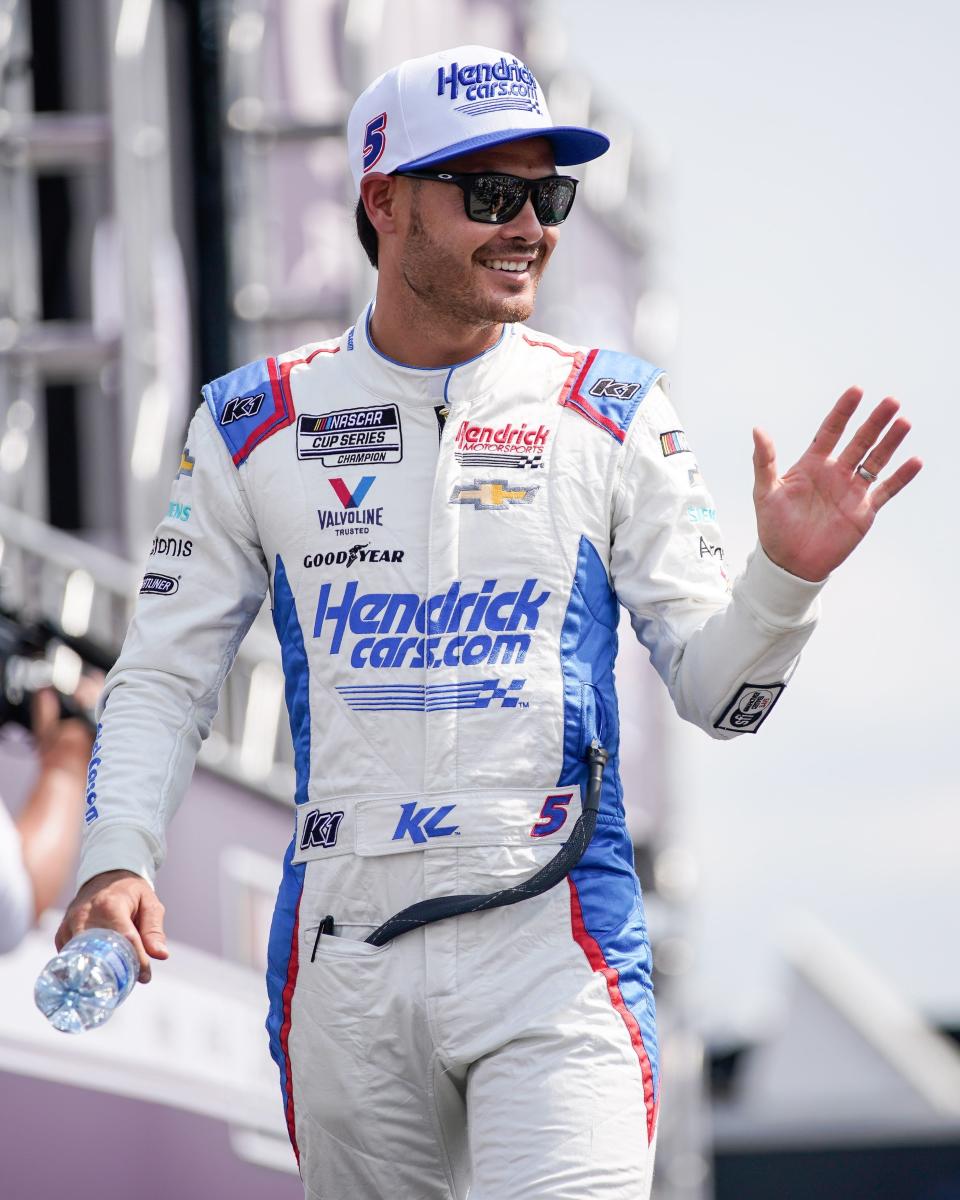 Kyle Larson waved goodbye to his Cup Series championship defense.