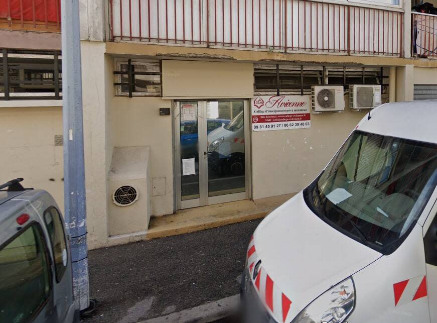 L’entrée du collège Avicenne, à Nice.