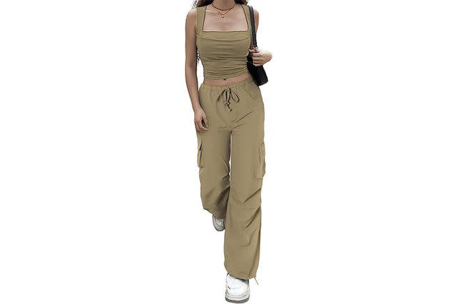 $8/mo - Finance BALEAF Women's Hiking Pants Quick Dry Lightweight Water  Resistant Elastic Waist Cargo Pants for All Seasons