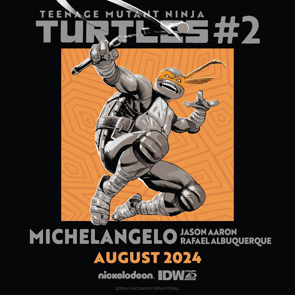Teenage Mutant Ninja Turtles relaunch promo art of Michelangelo by Rafael Albuquerque
