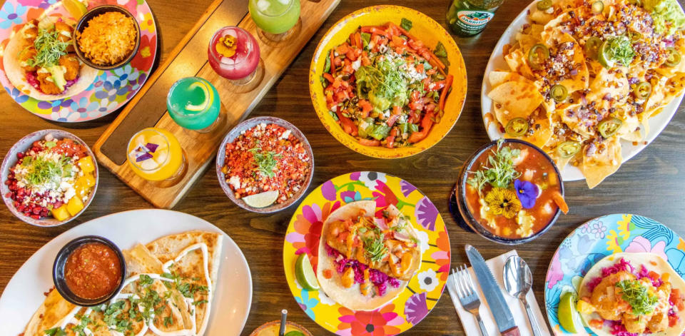 A variety of dishes at K-38 Beach Mex Cantina.