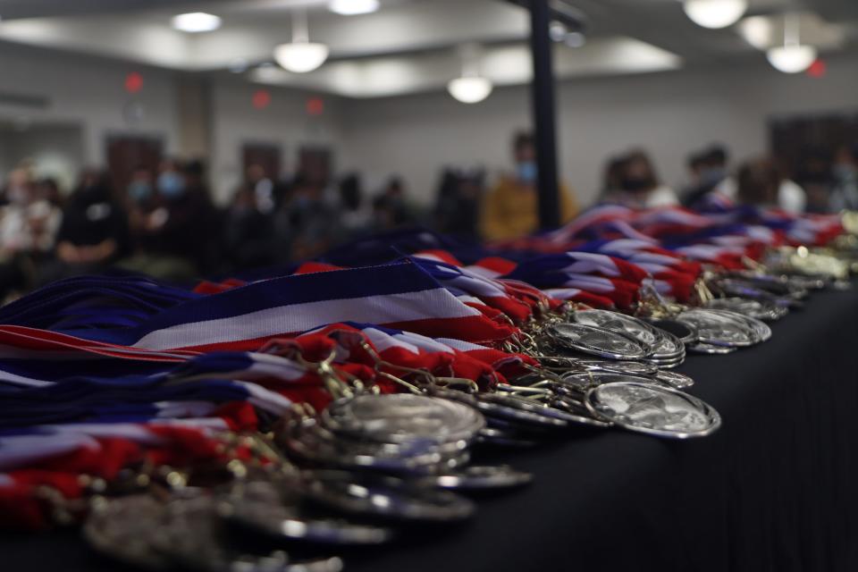 Over 165 elementary, middle and high school students from 11 Tulare County schools presented nearly 100 projects during the National History Day competition held at the Tulare County Office of Education Administration Building.