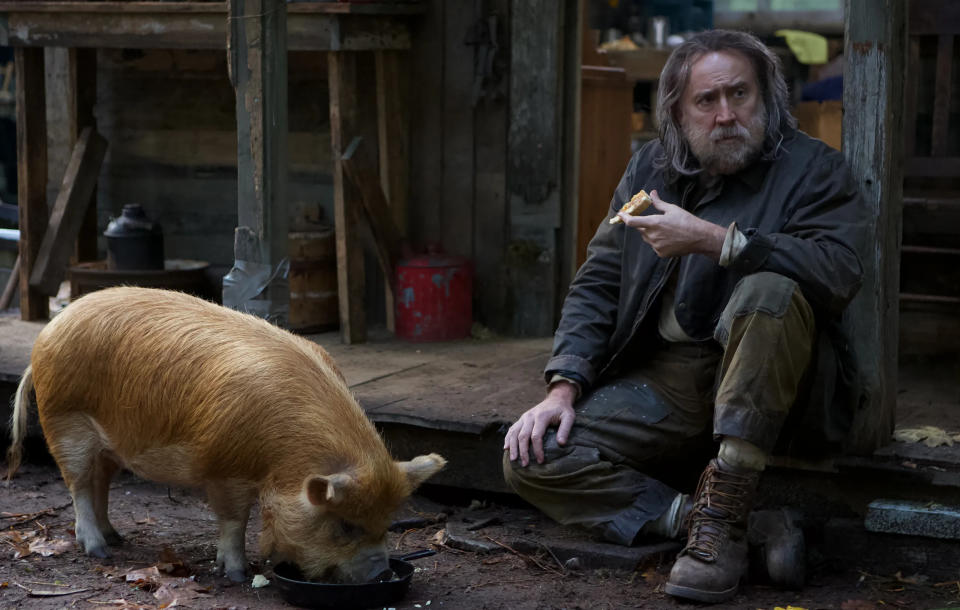 'Pig' sees Nicolas Cage investigating the kidnapping of his beloved truffle pig. (Neon/Altitude)