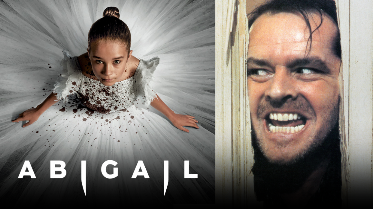  Alisha Weir in Abigail / Jack Nicholson in The Shining. 