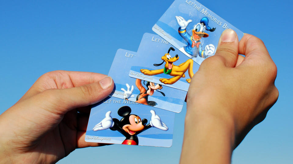 Disney passes for admission to enter Walt Disney World