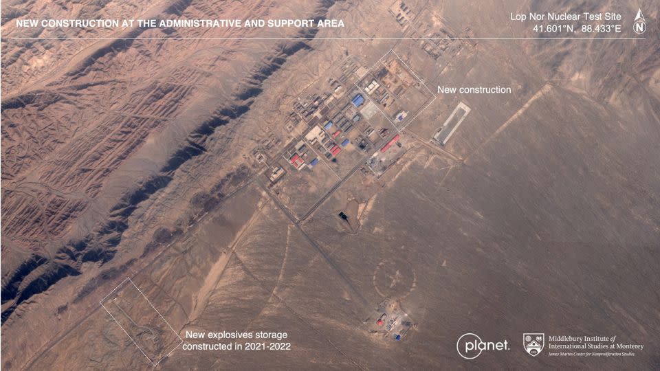 New Construction at the administrative and support area, Lop Nor nuclear test site. - Planet Labs PBC/