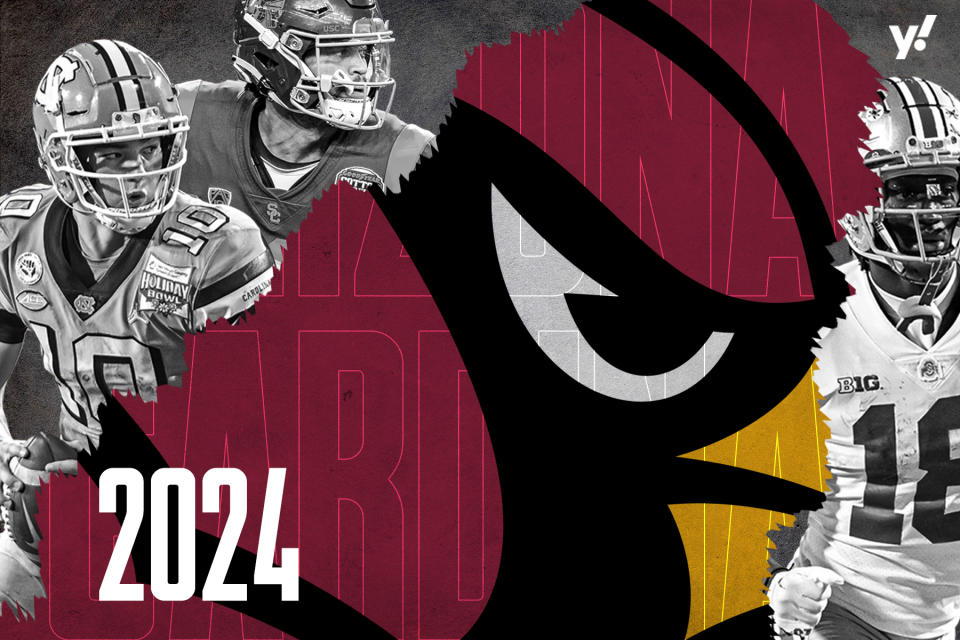 The Arizona Cardinals are set to splurge big in the 2024 NFL Draft. (Illustration by Moe Haidar/Yahoo Sports)