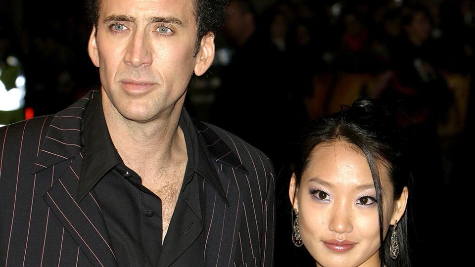 Nicolas Cage and Alice Kim at the National Treasure premiere