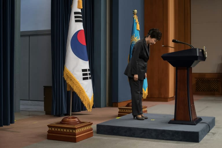 President Park Geun-Hye leaves office in disgrace, crippled by a corruption scandal that made her South Korea's first head of state to be removed by impeachment