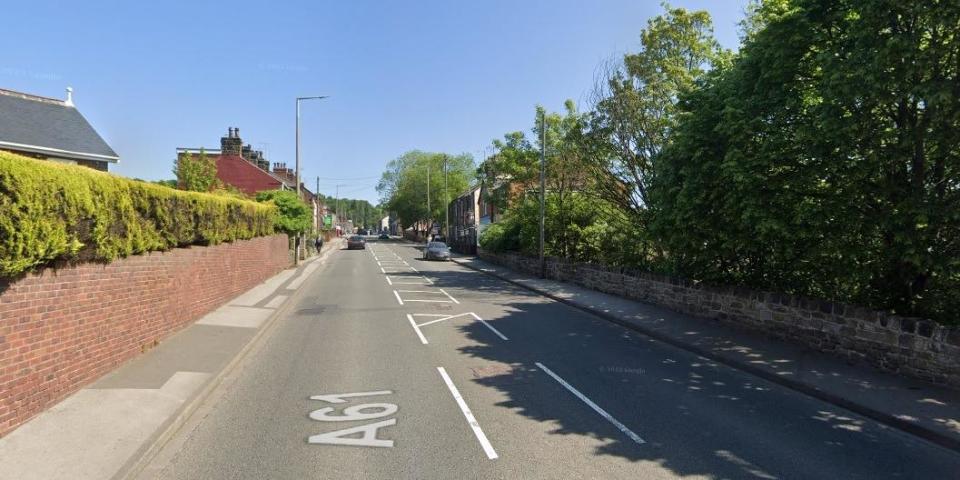 A motorcyclist is in a life-threatening condition after a crash in South Yorkshire. Photo: Google Maps.