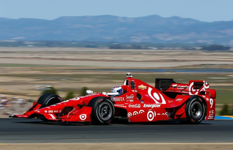 Scott Dixon of New Zealand drives during the Verizon IndyCar Series GoPro Grand Prix of Sonoma on August 30, 2015, in California