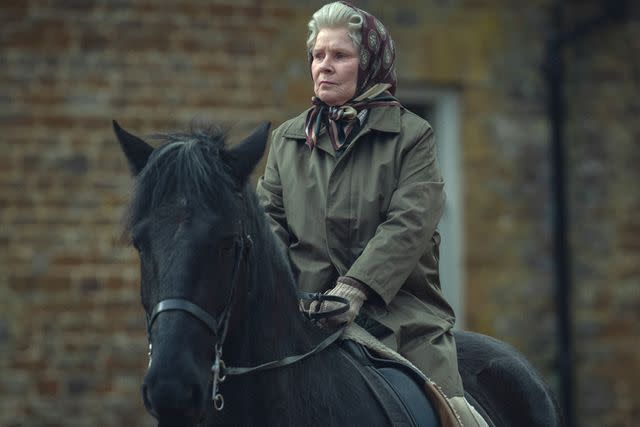 <p>Justin Downing/Netflix</p> Imelda Staunton as Queen Elizabeth in episode 10 of season 6 of The Crown on Netflix.