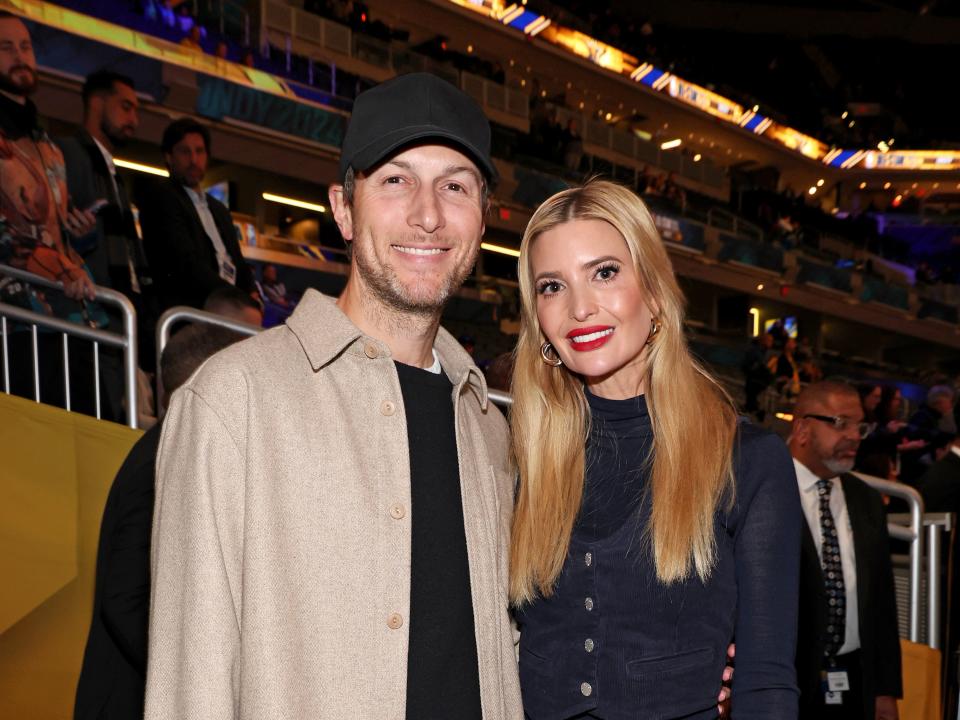 Jared Kushner and Ivanka Trump attend the 73rd NBA All-Star Game at Gainbridge Fieldhouse on February 18, 2024 in Indianapolis, Indiana.