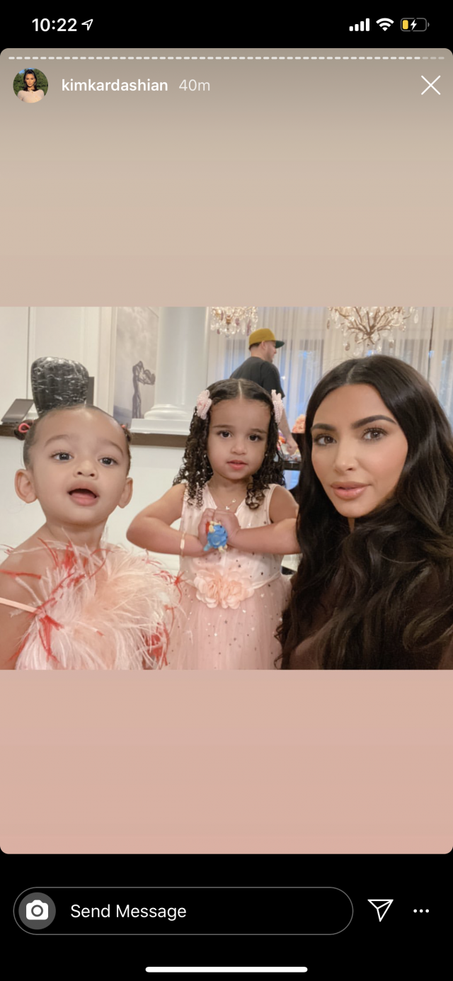 Kim Kardashian shared sweet photos from her niece's party.