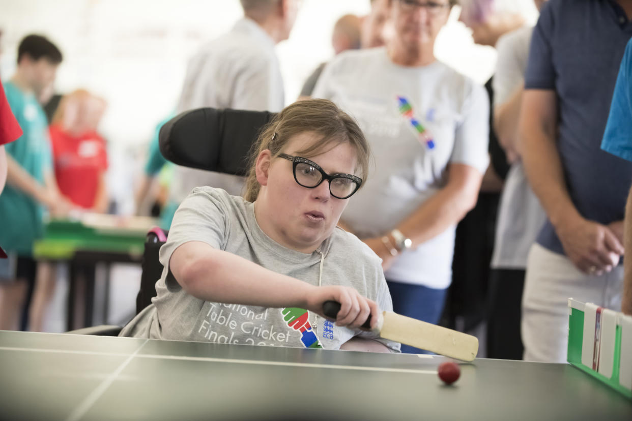 Table cricket is a version of the game played around a table tennis table