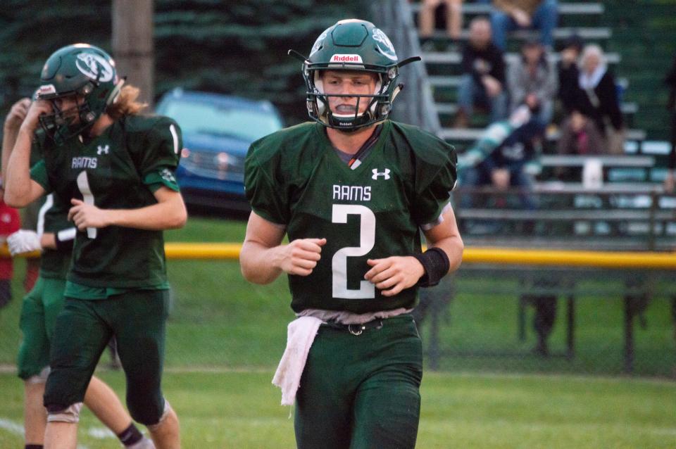Will Thielen (2) scored the first touchdown of North Adams' season on Friday night.