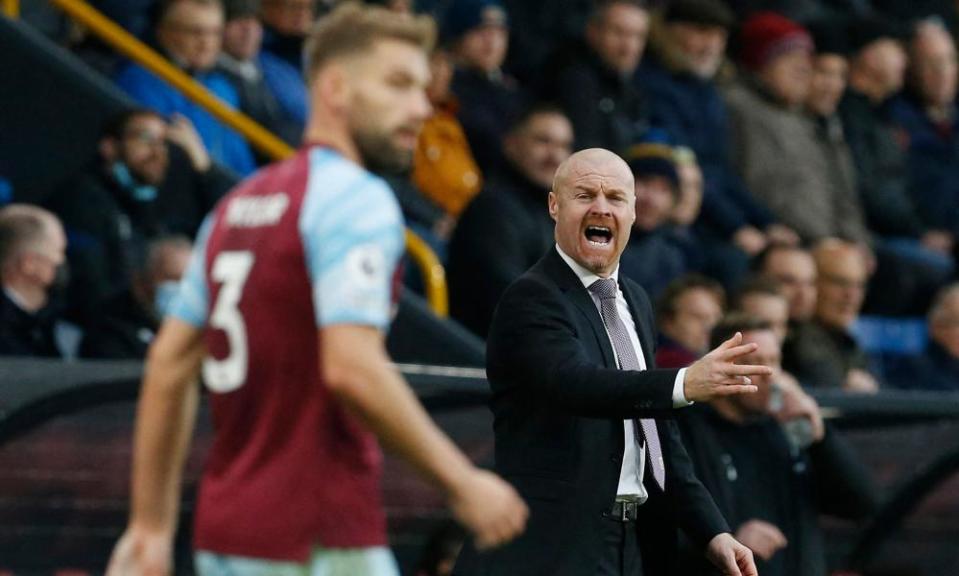 Sean Dyche tries to get his message across during last Sunday’s 0-0 draw with West Ham.
