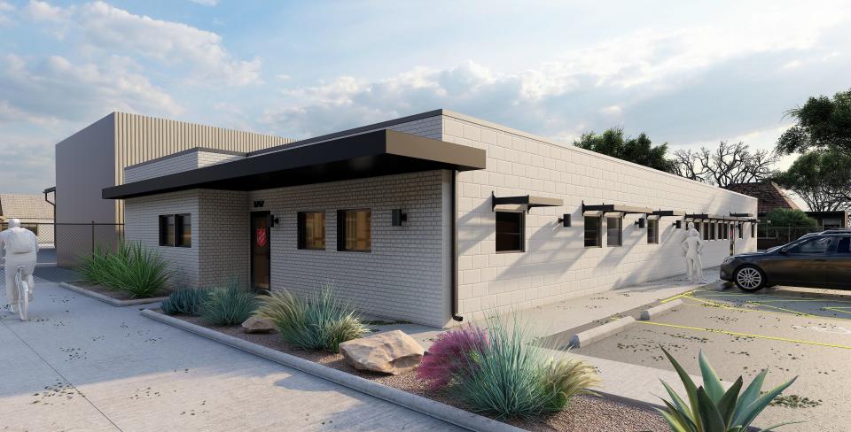 An exterior view of what the building currently at 1717 Butternut Street will look like as the result of a $1.1 million expansion and reorganization plan for the Salvation Army.