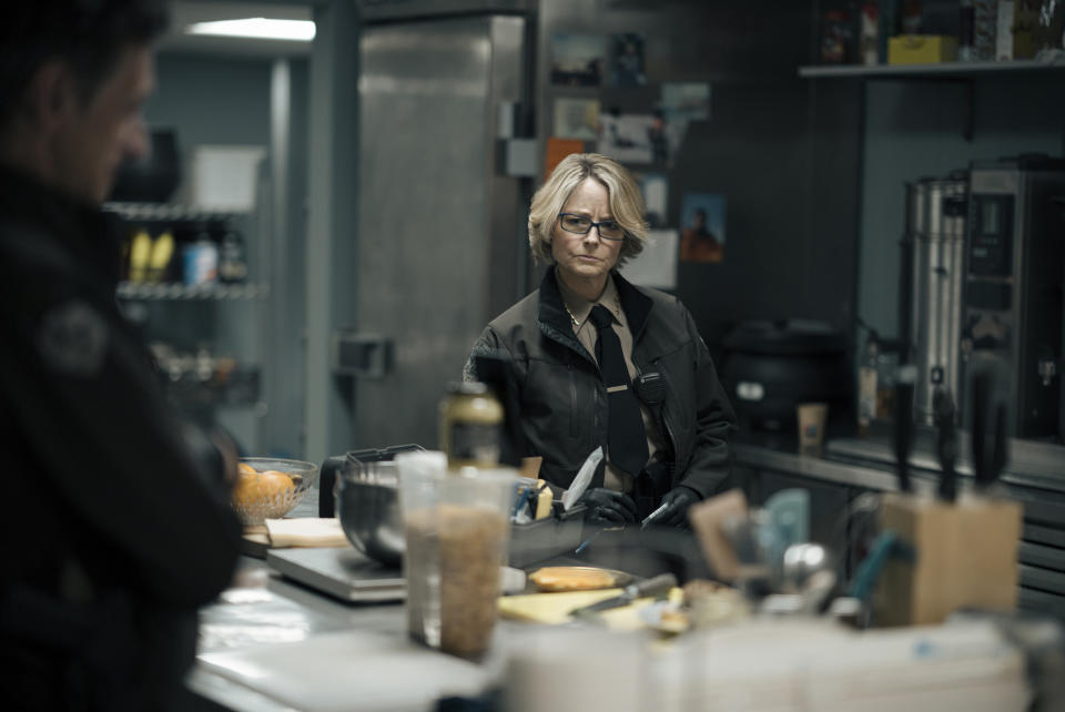 En esta imagen proporcionada por HBO, Jodie Foster en una escena de "True Detective: Night Country". (HBO vía AP)