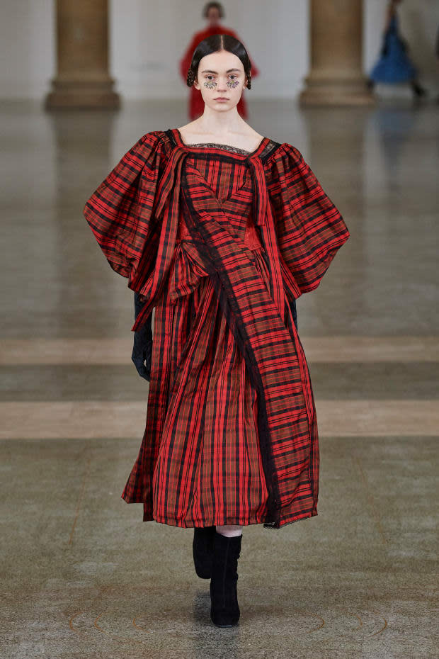 <p>A look from the Bora Aksu Fall 2021 collection. </p>