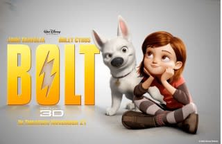 Poster for 'Bolt' movie starring John Travolta and Miley Cyrus (2008)