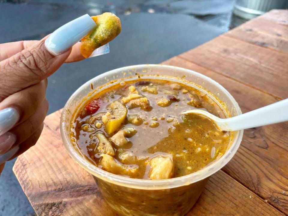 vegan gumbo and fried okra from CoKiea's Kitchen