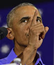 Former President Barack Obama speaks as he campaigns in support of Ohio gubernatorial candidate Richard Cordray, Thursday, Sept. 13, 2018, in Cleveland. (AP Photo/David Dermer)