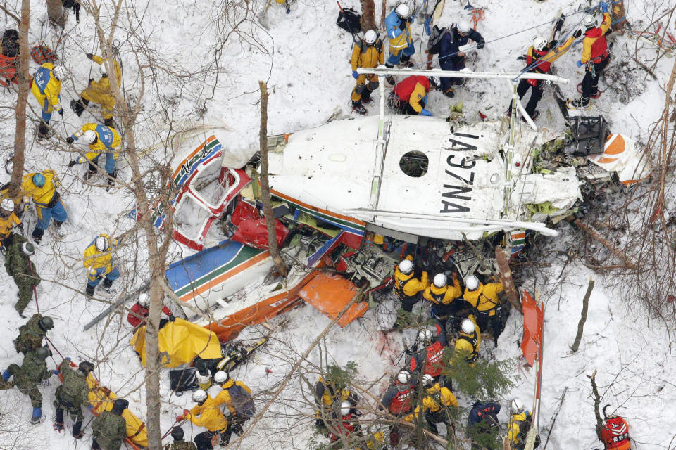 Helicopter crash in Japan