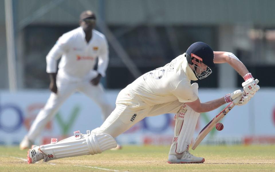 Dom Sibley, batsman for England, plays a forward defensive shot - ECB