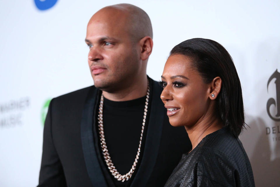 Stephen Belafonte and Mel B (Credit: Omar Vega/Invision/AP)