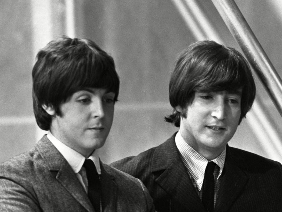 Paul McCartney and John Lennon (ITV/Shutterstock)