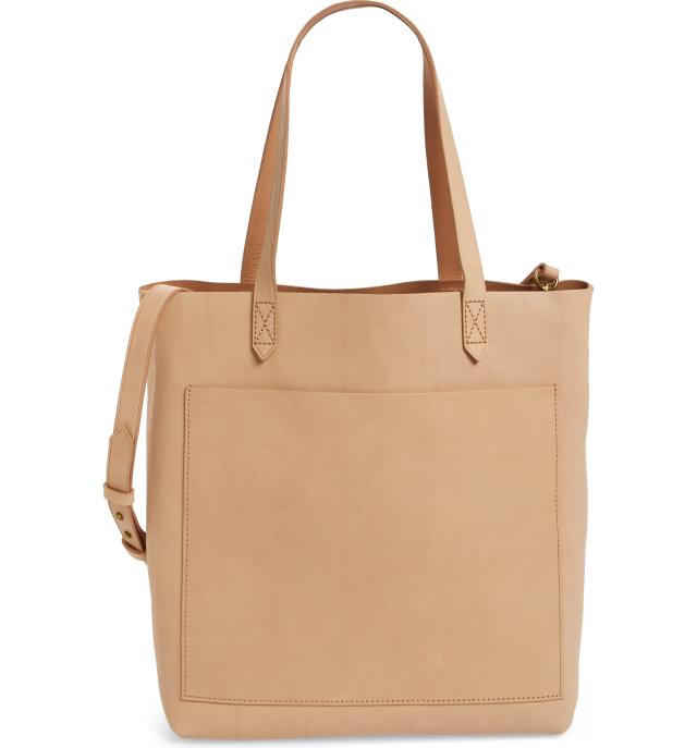 Madewell The Zip-Top Medium Transport Leather Tote