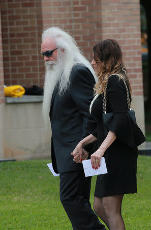 Singer William Lee Golden of the Oak Ridge Boys arrives at the funeral service of former first lady Barbara Bush, at St. Martin's Episcopal Church in Houston, Texas, U.S., April 21, 2018. REUTERS/Richard Carson