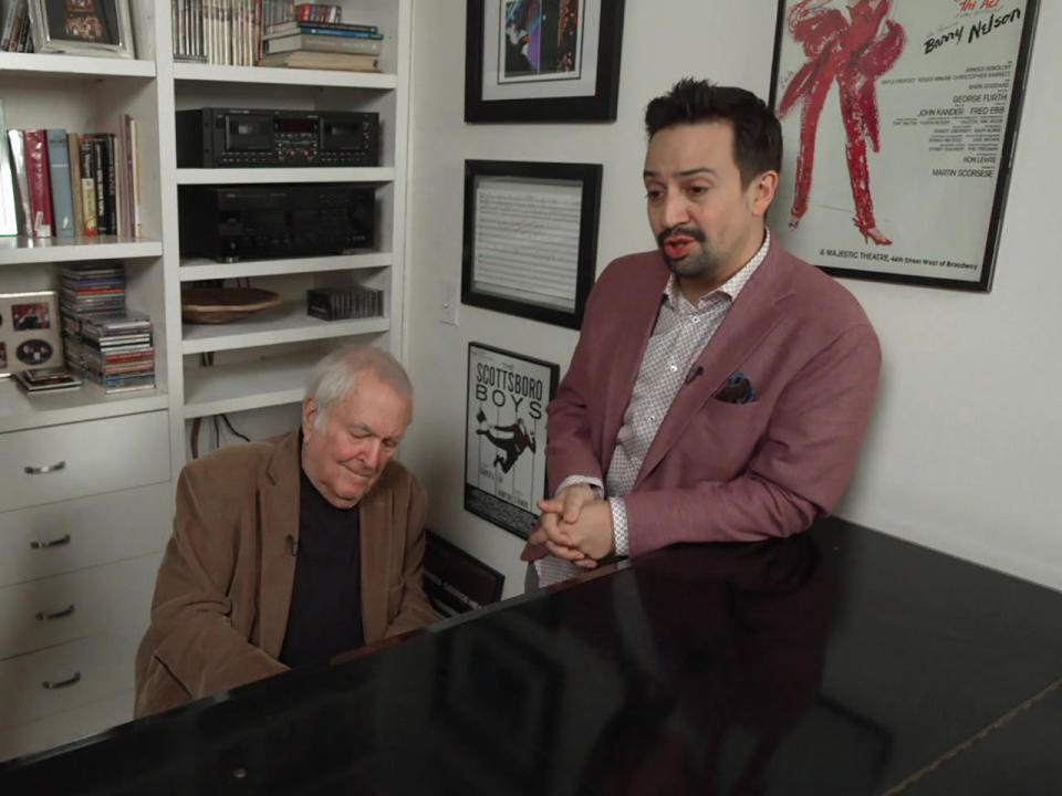 John Kander and Lin-Manuel Miranda.  / Credit: CBS News