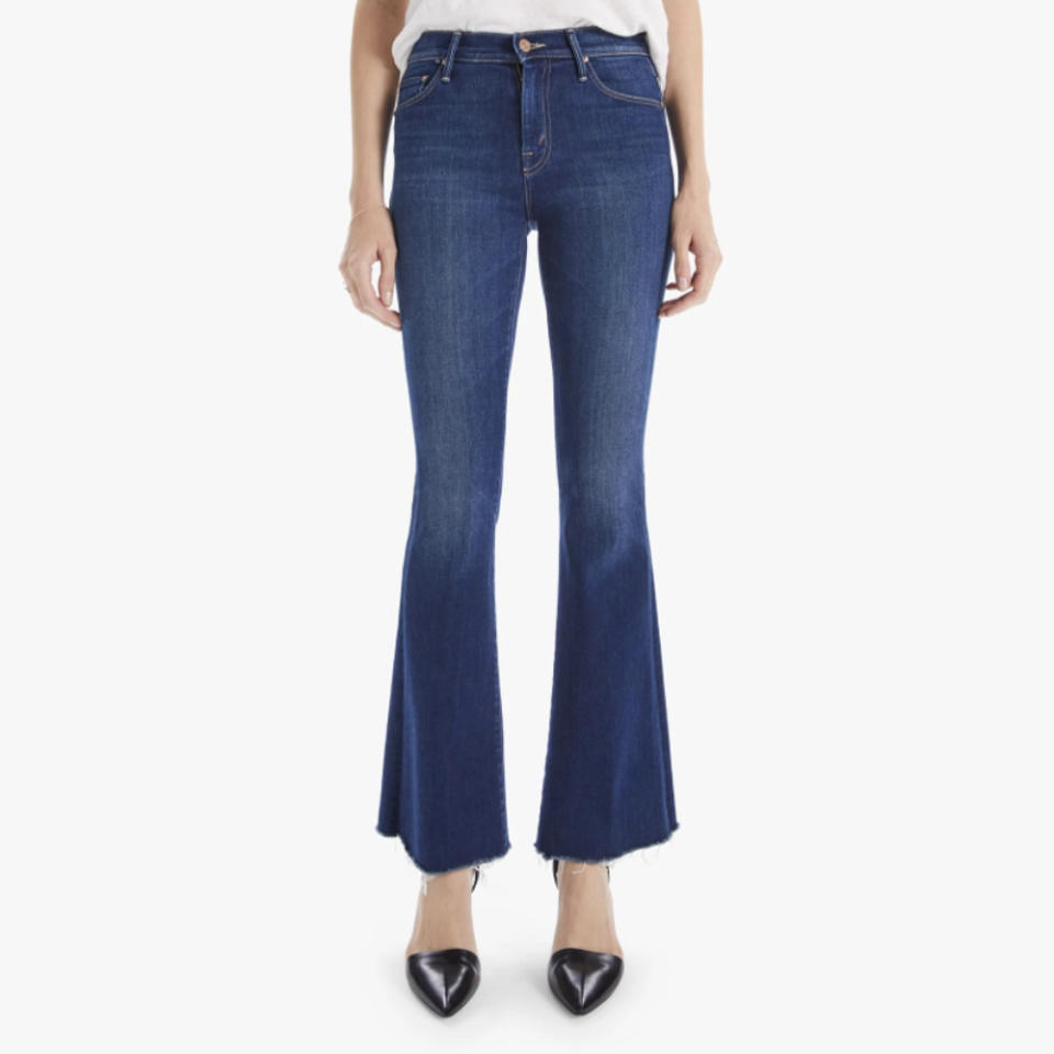 Mother Fray Hem Bootcut Jeans