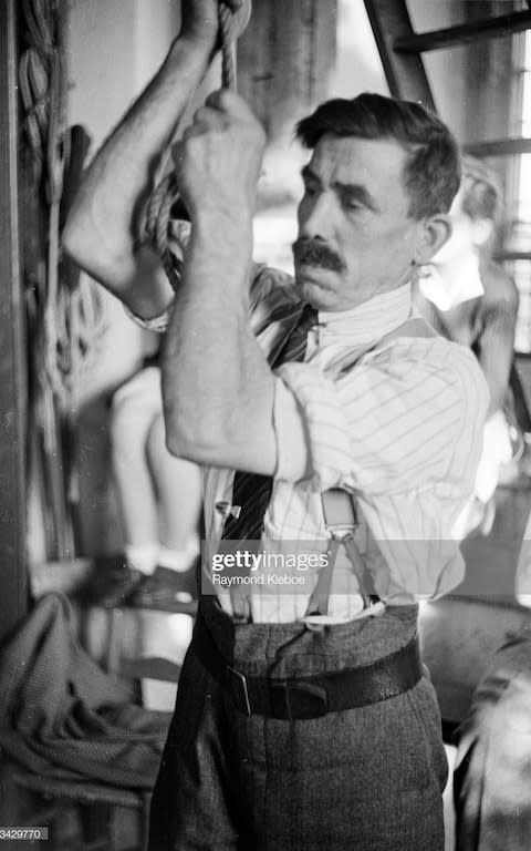 A Picture Post photo essay from 1949 shows Garnham Blaxall pursuing "the unusual hobby of bell ringing" at Lavenham Church in Suffolk - Credit: Raymond Kleboe/Picture Post/Hulton Archive/Getty Images)