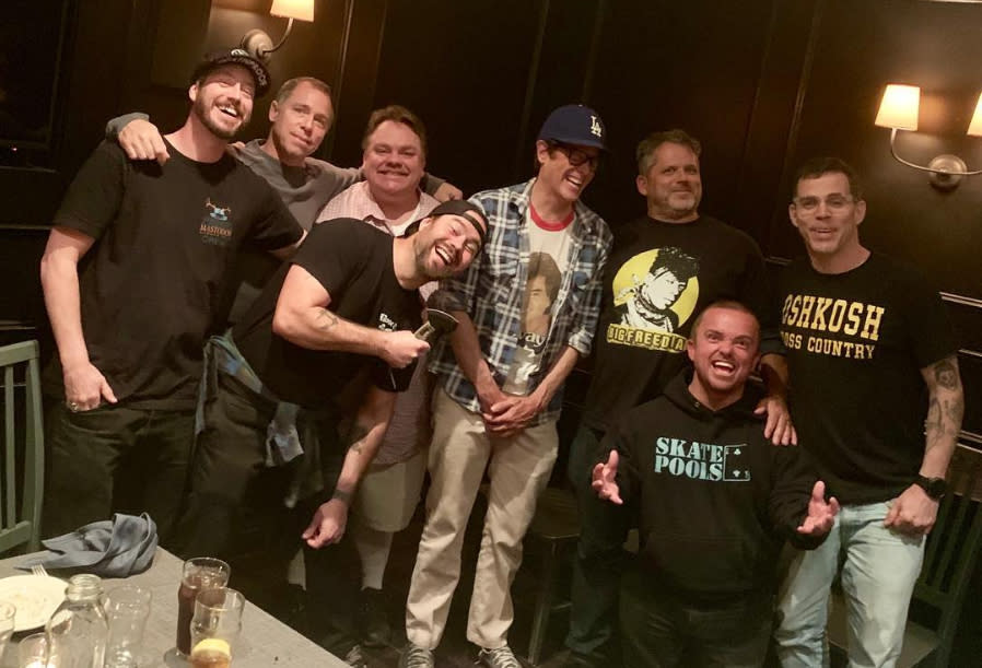 Johnny Knoxville and the cast of ‘Jackass’ reunite for dinner, sparking rumours of a new movie. (Credit: Johnny Knoxville/Instagram)