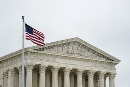 The U.S. Supreme Court is seen after the court revived Ohio's contentious policy of purging infrequent voters from its registration rolls, overturning a lower court ruling that Ohio's policy violated the National Voter Registration Act, in Washington, U.S., June 11, 2018. REUTERS/Erin Schaff