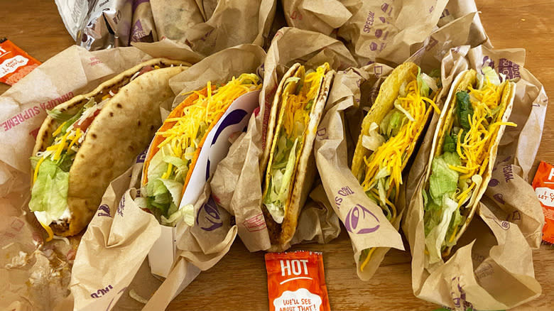 Five Tacos in Wrappers