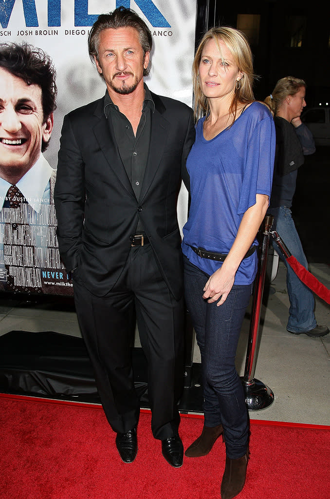 Milk Los Angeles Premiere 2008 Sean Penn Robin Wright Penn