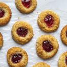 <p>The buttery, <a href="https://www.delish.com/cooking/g4849/gluten-free-cookies/" rel="nofollow noopener" target="_blank" data-ylk="slk:gluten-free;elm:context_link;itc:0;sec:content-canvas" class="link ">gluten-free</a> base to these versatile cookies pair well with just about any filling. Pair them with raspberry, blackberry, strawberry — the world is your oyster when it comes to these adorable, bite-sized treats. </p><p>Get the <strong><a href="https://www.delish.com/cooking/recipe-ideas/a38306490/almond-thumbprint-cookies-recipe/" rel="nofollow noopener" target="_blank" data-ylk="slk:Gluten-Free Almond Thumbprints recipe;elm:context_link;itc:0;sec:content-canvas" class="link ">Gluten-Free Almond Thumbprints recipe</a></strong>. </p>