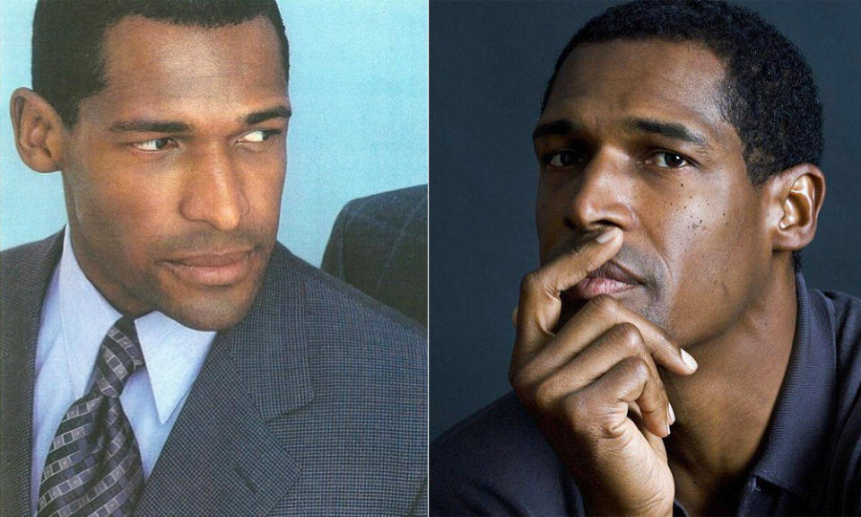 Supermodel Alvin Clayton in the 90s and today.