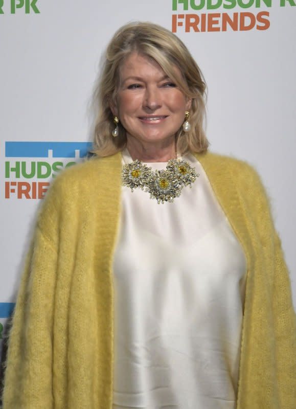 Martha Stewart arrives on the red carpet Hudson River Park Annual Gala to honor Michael R. Bloomberg, David Chang and Lucy Liu at Cipriani South Street in New York City on October 17, 2019. She turns 82 on August 3. File Photo by Louis Lanzano/UPI