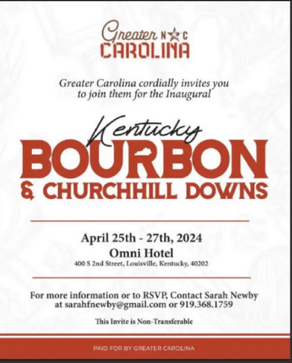 A screen grab of an invitation from Greater Carolina