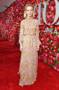 <p>Carey Mulligan wears a stunning floral print gown designed by Giambattista Valli. Source: Getty </p>