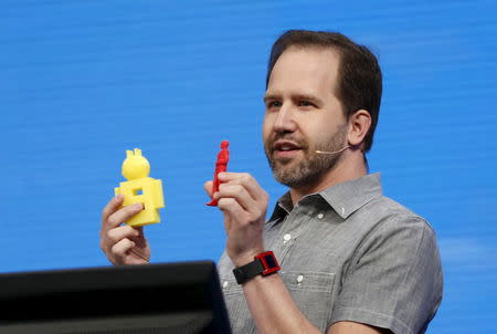 Scott Hanselman, principal project manager for web and mobile for Microsoft, speaks at Microsoft Build in San Francisco, California April 29, 2015. REUTERS/Robert Galbraith