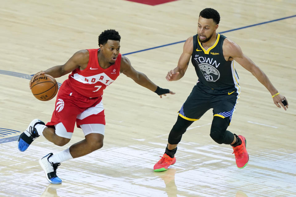 The Golden State Warriors took out a full-page ad to congratulate the Toronto Raptors on their first NBA championship in franchise history. (Photo by Thearon W. Henderson/Getty Images)
