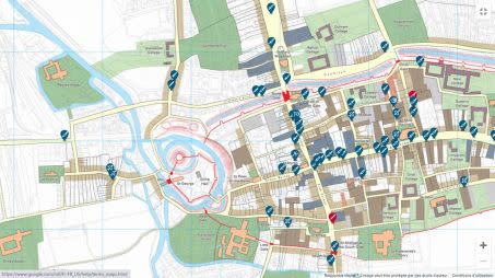 Carte des meurtres documentés à Oxford durant une partie du 14e siècle. Crédit : Medieval Murder Map